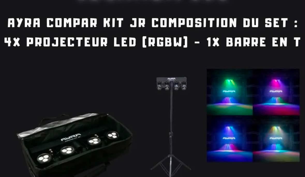 Ayra ComPar Kit JR — 4 projecteurs LED + barre
