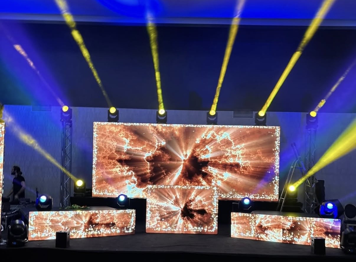 Ambiance de soirée avec show lumineux