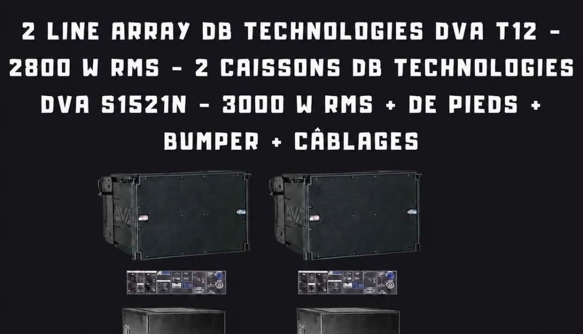 Line array dB Technologies DVA T12 + caissons