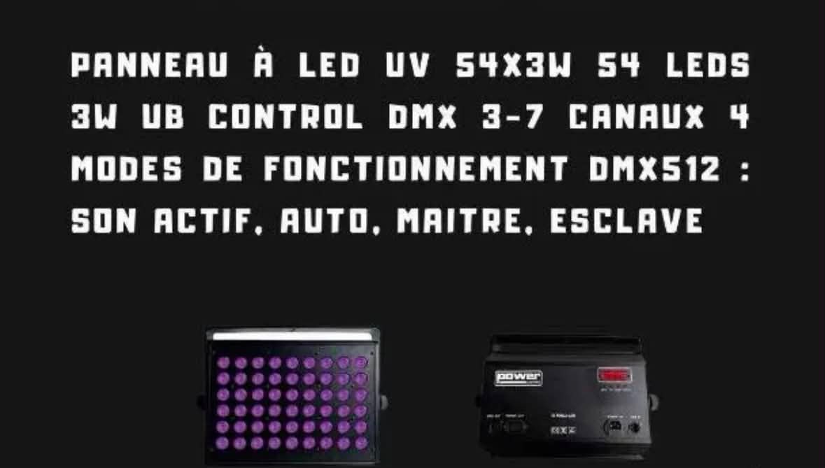 Panneau à LED UV 54 × 3 W