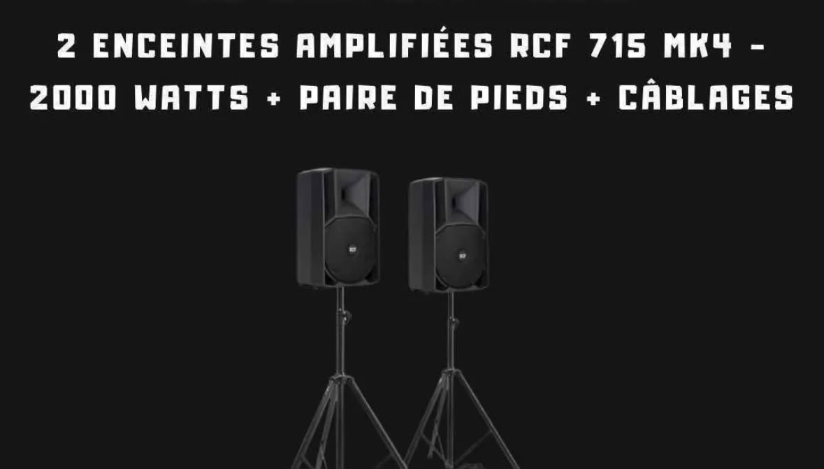 Pack 2 enceintes RCF 715 MK4 — 2000 W