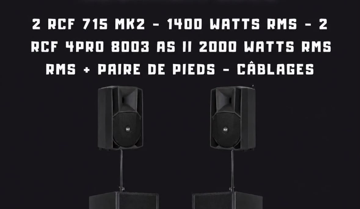 Pack RCF 715 MK2 + caissons 4PRO 8003-AS II