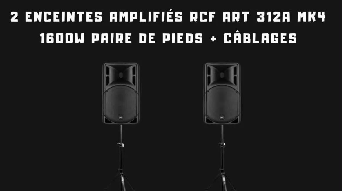 Pack 2 enceintes RCF ART 312A MK4