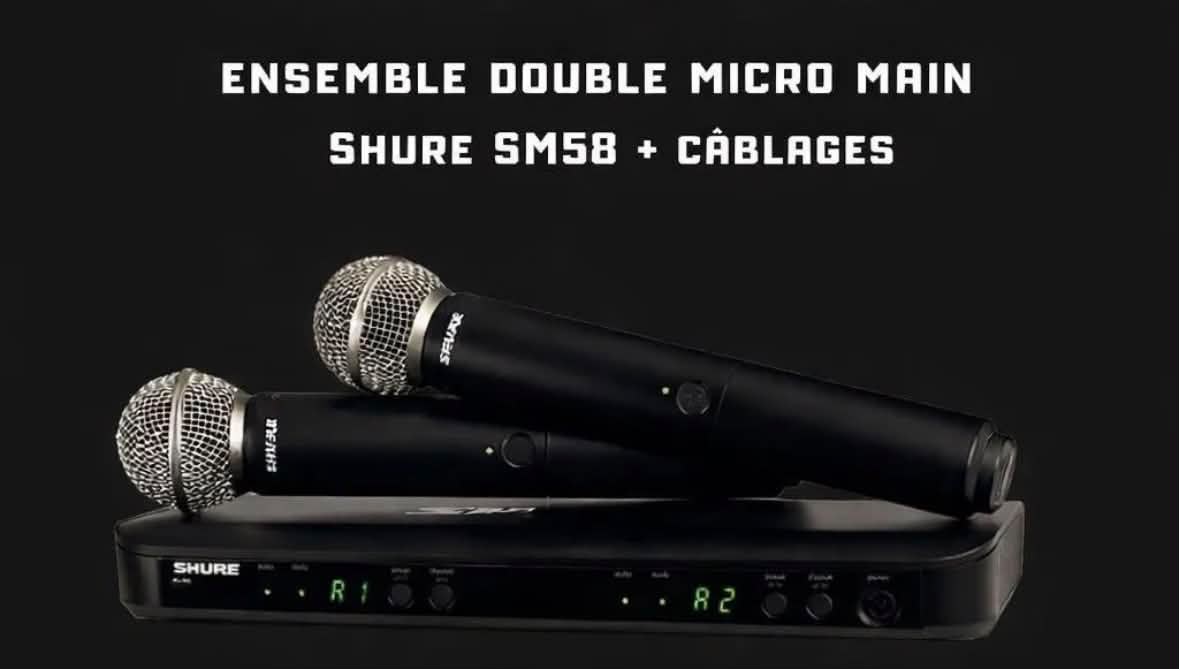 Ensemble double micro main Shure SM58