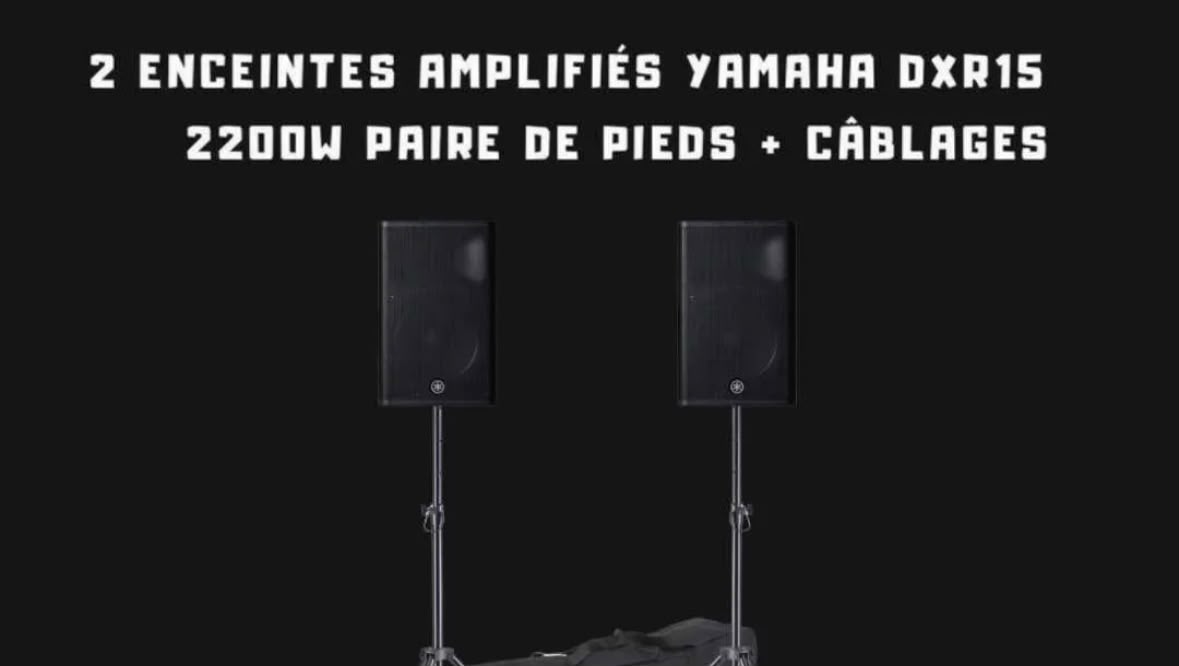 Pack 2 enceintes Yamaha DXR15 — 2200 W